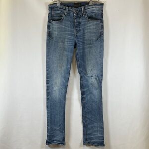 Outpost Makers Jeans Men's 31x32 Button Fly Distressed Slim Straight Jean